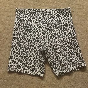 Cheetah biker shorts